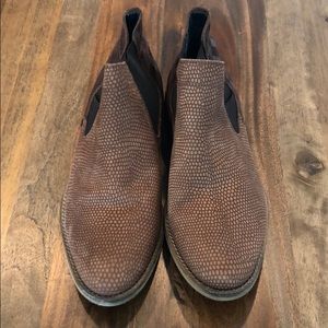 Leather mix print Chelsea boot